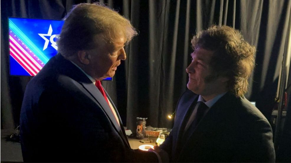 Javier Milei y Donald Trump. 