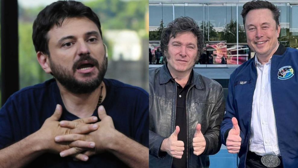 Juan Grabois, Javier Milei y Elon Musk 20250122