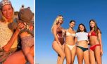 Las tiernas fotos de Cruz Urcera y sus hermanas en las playas de Punta del Este