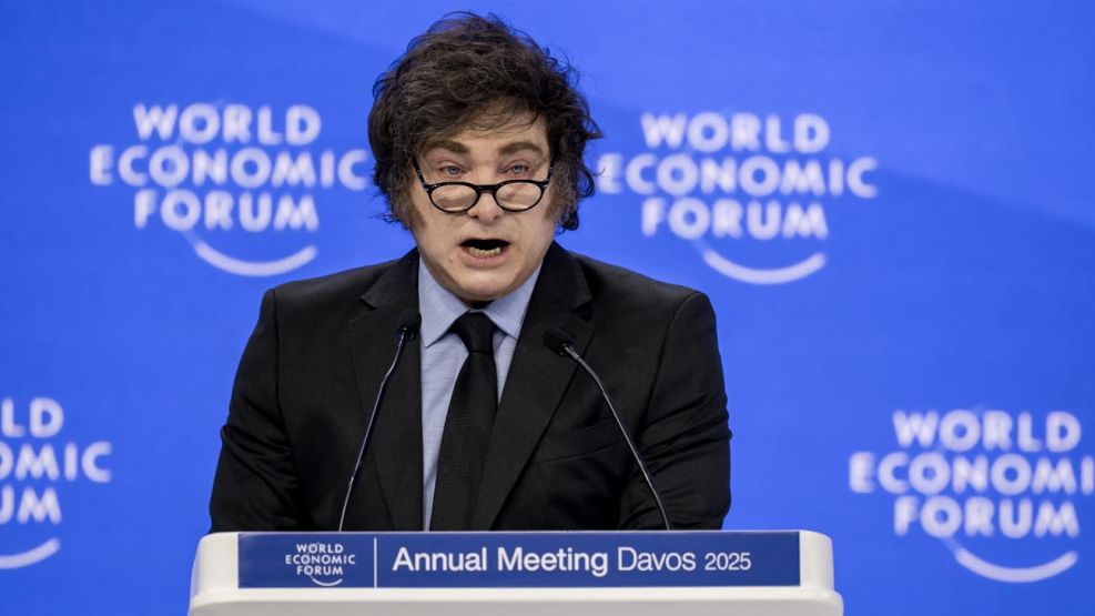 El presidente Javier Milei en el Foro Económico de Davos