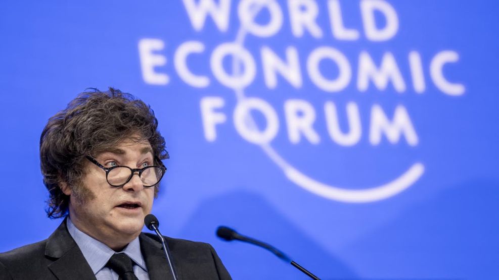 El presidente Javier Milei en el Foro Económico de Davos