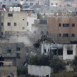  Un vehículo militar israelí es desplegado en Yenín, Cisjordania ocupada. Foto de JAAFAR ASHTIYEH / AFP | Foto:AFP