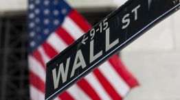 A Wall Street street sign.