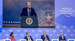 El presidente de Estados Unidos, Donald Trump, habló en Davos. 