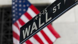 A Wall Street street sign.
