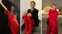 Como Pampita y Oriana Sabatini, Evangelina Anderson deslumbró con la elegancia del vestido rojo