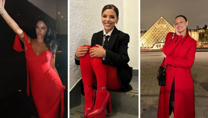 Como Pampita y Oriana Sabatini, Evangelina Anderson deslumbró con la elegancia del vestido rojo