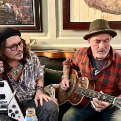 Corcho Rodríguez y Johnny Depp | Foto:CEDOC