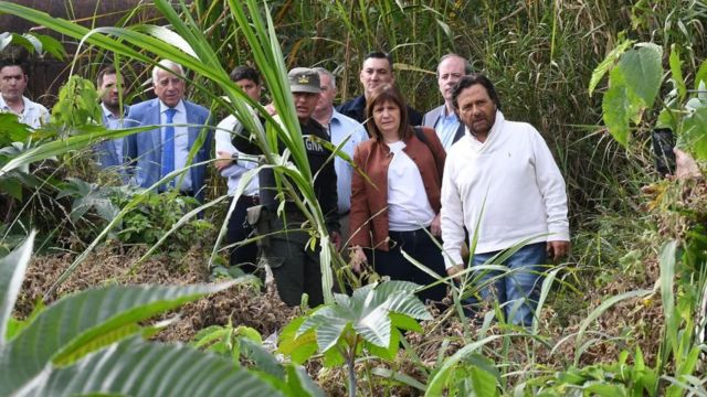 La ministra de Seguridad, Patricia Bullrich, y el gobernador de Salta, Gustavo Sáenz 20250127