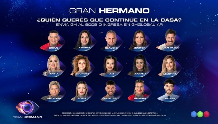 Quién será el próximo eliminado de Gran Hermano en la gala del miércoles 29 de enero, según las encuestas