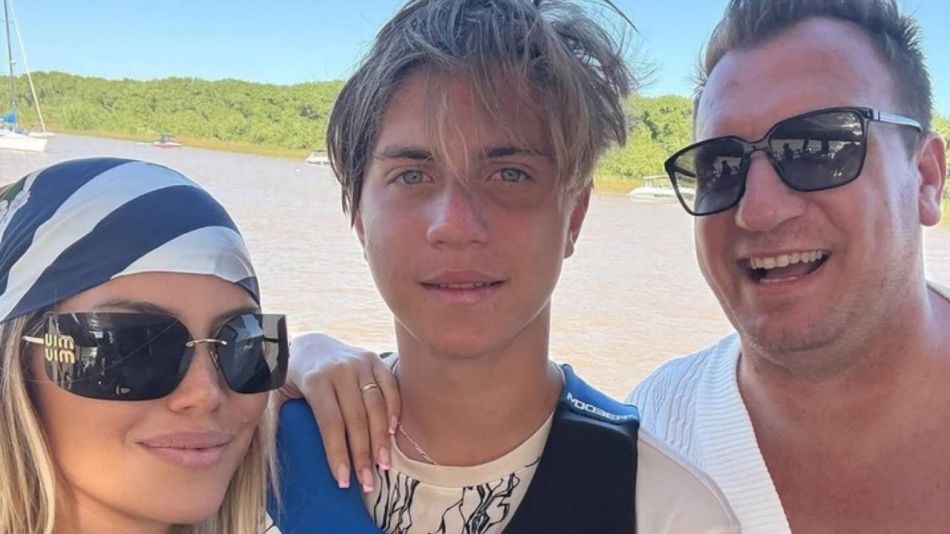 Wanda Nara y Maxi López junto a Valentino López