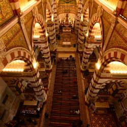 La fotografía muestra el interior de la Basílica de Notre-Dame de la Garde en Marsella, en el sur de Francia. | Foto:CHRISTOPHE SIMON / AFP