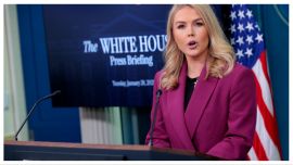 Entre bromas, Orban intentó "sacarle" la vocera a Trump en medio de una conferencia en la Casa Blanca