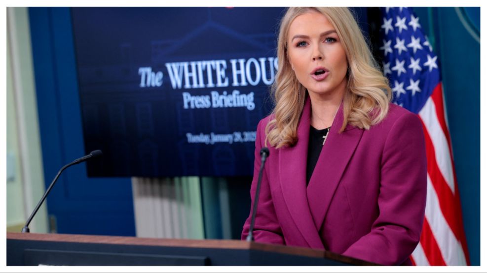 Vocera presidencial de Donald Trump, Karoline Leavitt el 28 de enero 2025