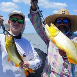 Las lagunas pican en punta con variedad de especies. Hay pejerreyes, pero también es posible obtener tarariras, lisas y carpas. 