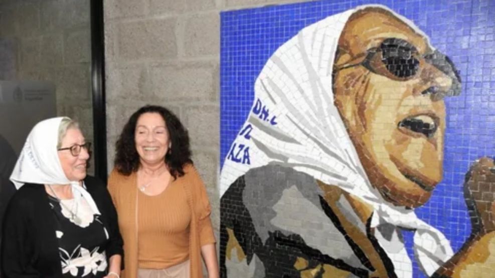 El mural de Hebe de Bonafini en la Universidad de las Madres