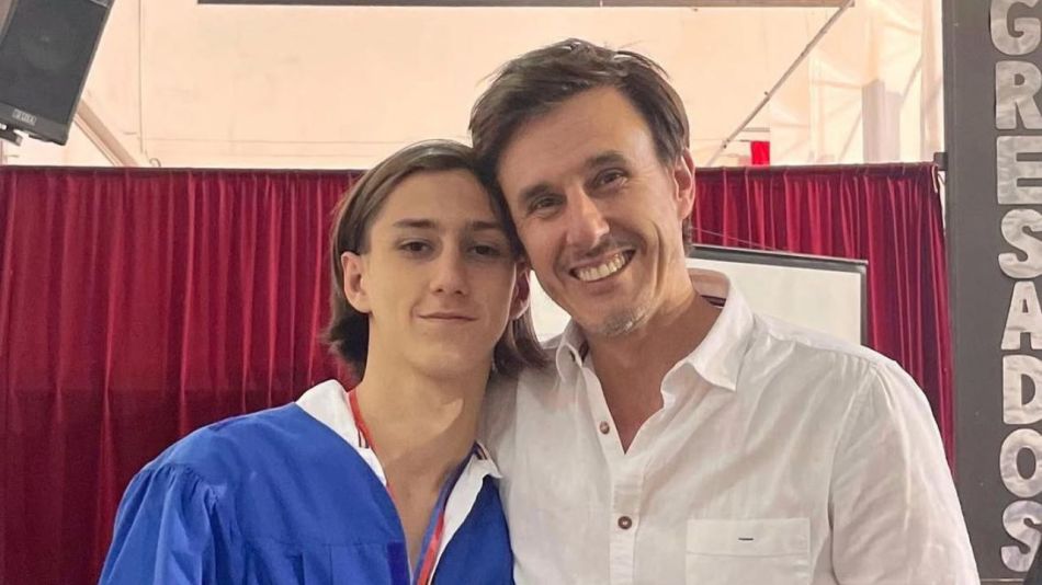 Roberto García Moritán con su hijo Santino García Moritán
