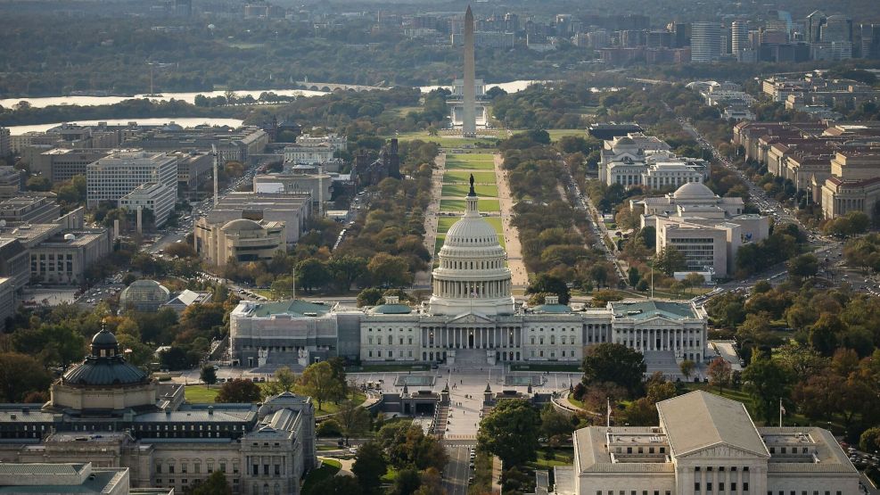 Aerial Views Of Washington As White House Open To Extending Shutdown Deadline