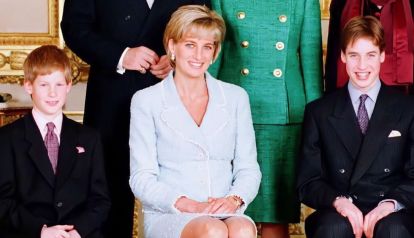 Lady Di, y los príncipes William y Harry