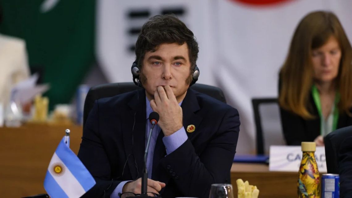 President Javier Milei at the G20 Leaders Summit.