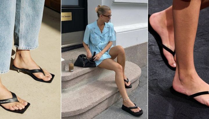 Cómo llevar las thong sandals, la tendencia que triunfa en pasarelas y calles