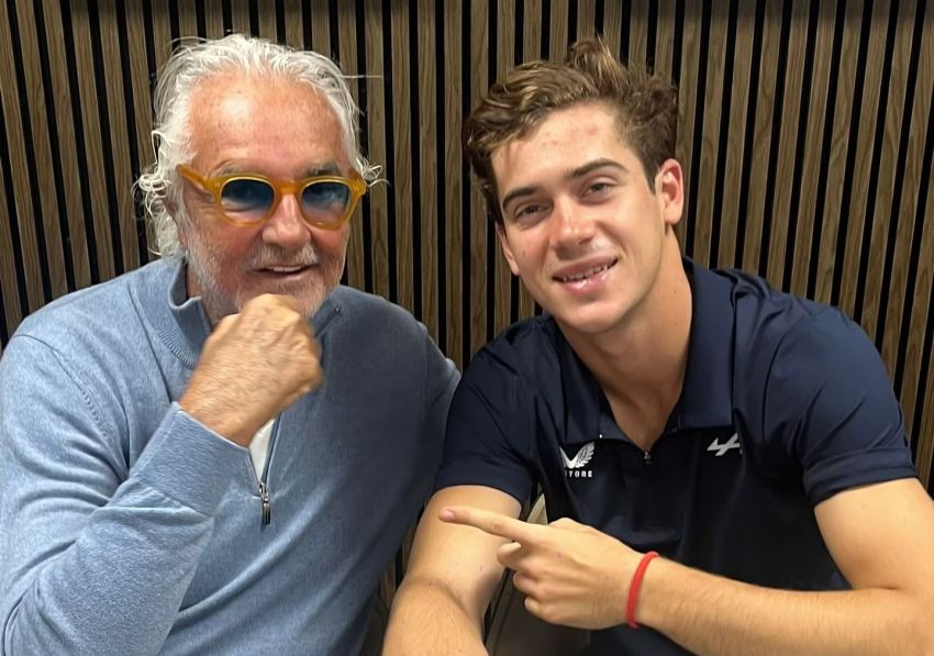 Flavio Briatore y Franco Colapinto