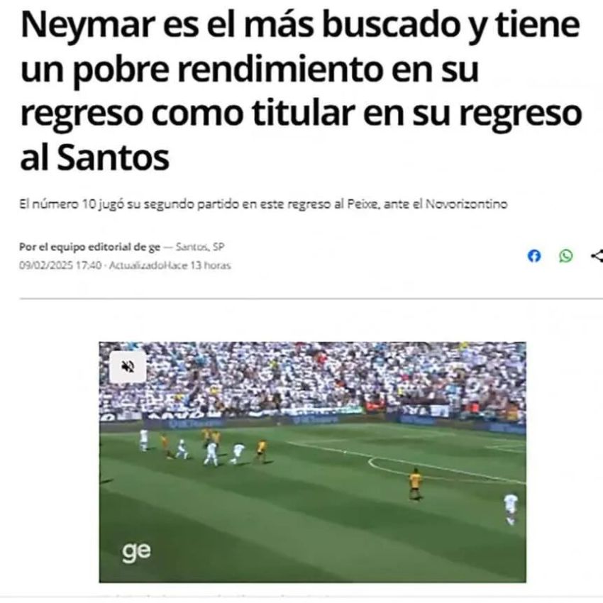 Críticas a Neymar