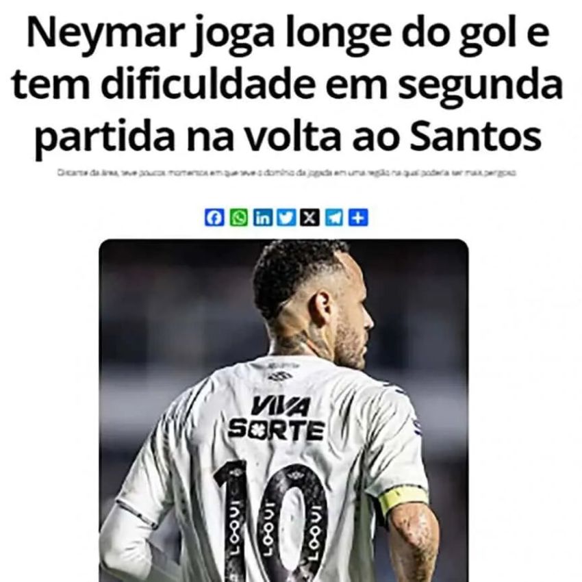 Críticas a Neymar