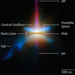 HH 30 está ubicada a 430 años luz de la Tierra. 