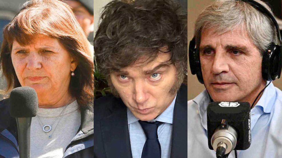 Bullrich, Milei y Caputo 20250211