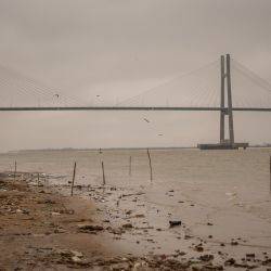 Low water levels on the Paraná this year amid a drought.