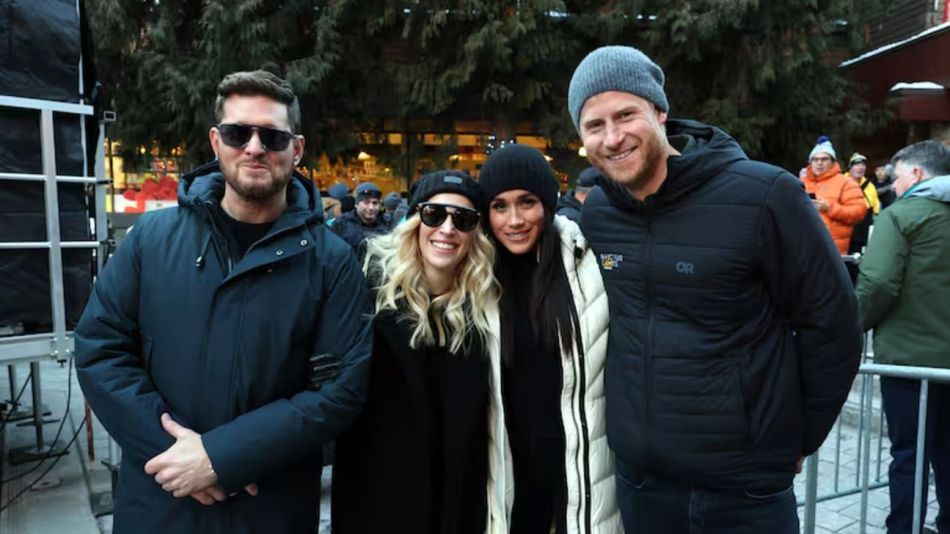 Michael Buble, Luisana Lopilato, Meghan Markle y el Príncipe Harry en el Invictus Games Vancouver Whistler 2025