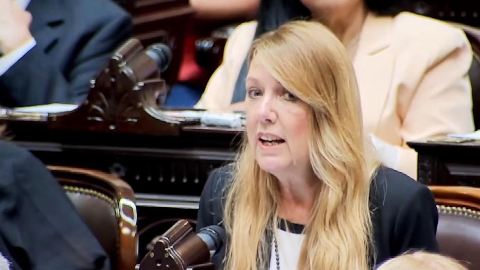 la diputada Alejandra Torres en la sesión de hoy