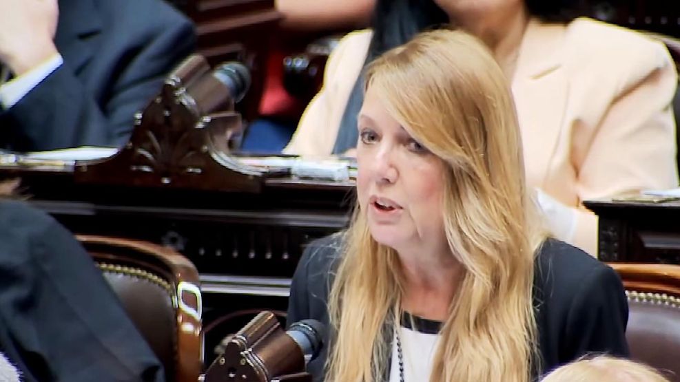 la diputada Alejandra Torres en la sesión de hoy