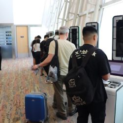 Vista del nuevo hall de control de embarque de pasajeros nacionales-