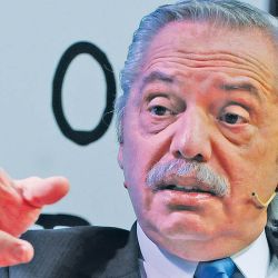 Former president Alberto Fernández, pictured during an interview with Perfil's Jorge Fontevecchia.