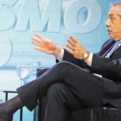 Former president Alberto Fernández, pictured during an interview with Perfil's Jorge Fontevecchia.