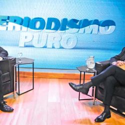 Former president Alberto Fernández, pictured during an interview with Perfil's Jorge Fontevecchia.