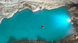 Científicos encontraron en Albania el lago termal subterráneo.  