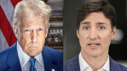 Donald Trump y el primer ministro de Canadá, Justin Trudeau 20250214