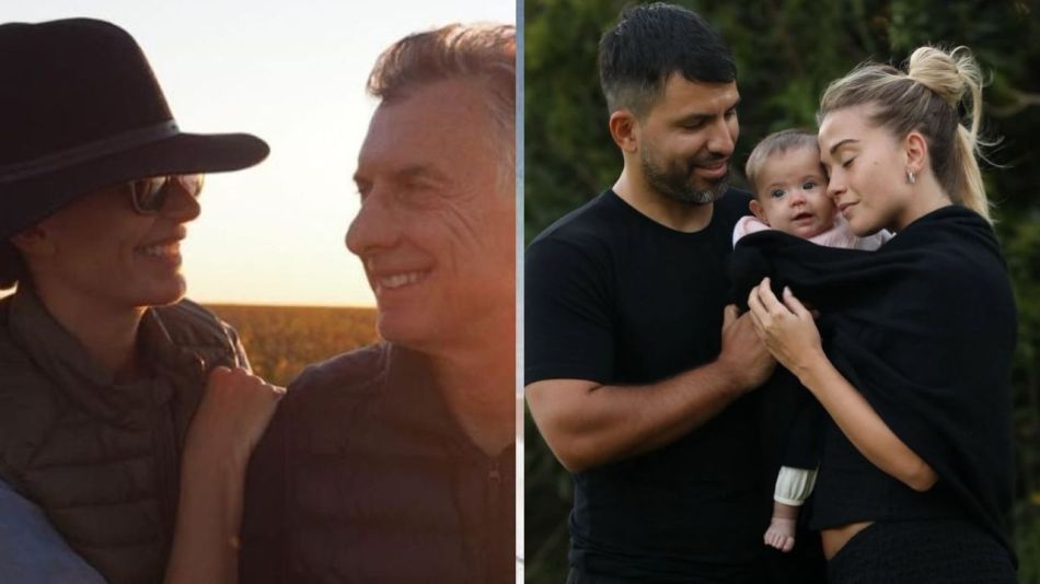 Kun Aguero, Sofía Calzetti, Juliana Awada y Mauricio Macri