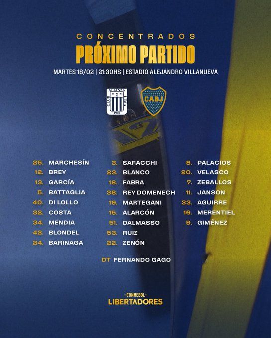 Convocados Boca