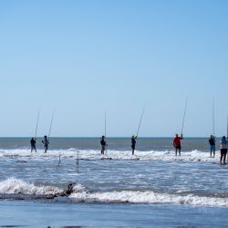 Las condiciones del mar permitieron un buen pique durante gran parte del torneo, con cambios constantes en la ganchera y con portes destacados como suelen darse en estas playas en cada concurso.