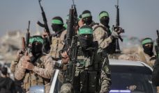 Hamas fighters in Khan Yunis, southern Gaza