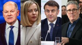 Emmanuel Macron recibe a Giorgia Meloni, Olaf Scholz y Keir Starmer