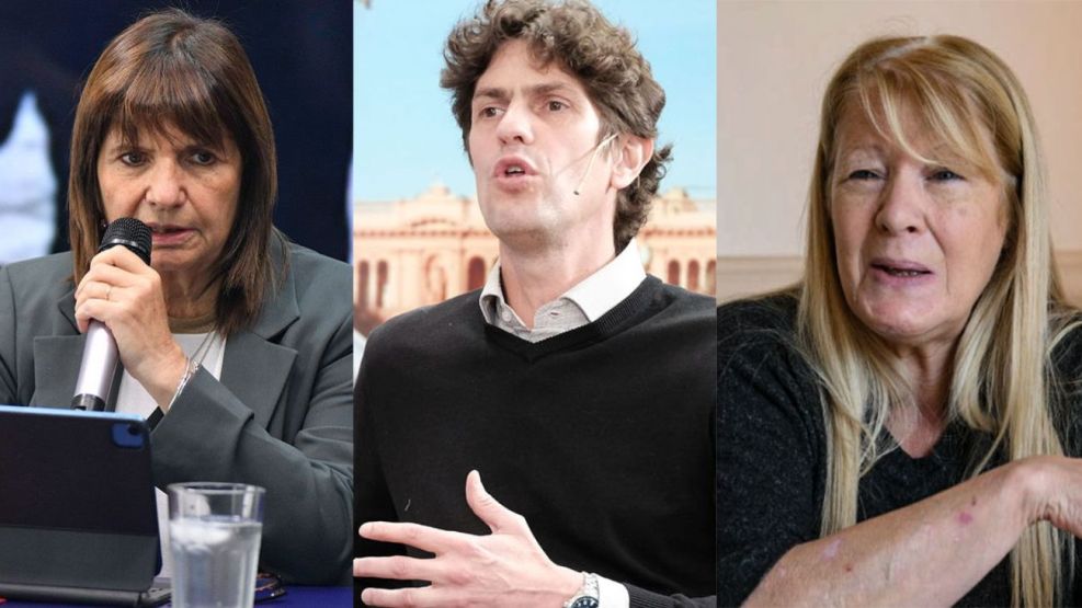 Patria Bullrich, Martín Lousteau y Margarita Stolbizer