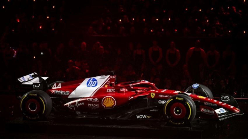 Así luce el monoplaza de Ferrari para la nueva temporada de la F1.