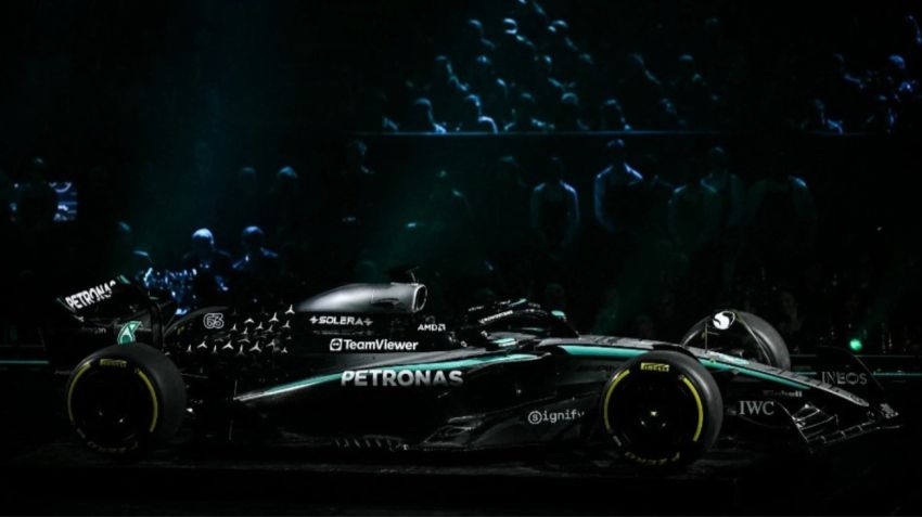 Así luce el monoplaza de Mercedes para la nueva temporada de la F1.