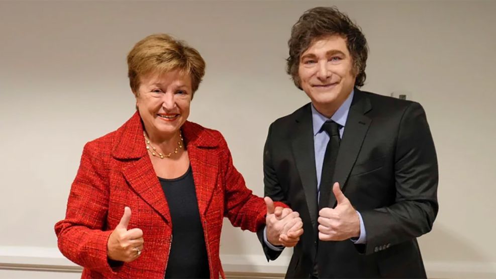 Kristalina Georgieva y Javier Milei