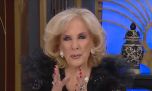 El video del momento en el que se prendió fuego una torta en la mesa de Mirtha Legrand